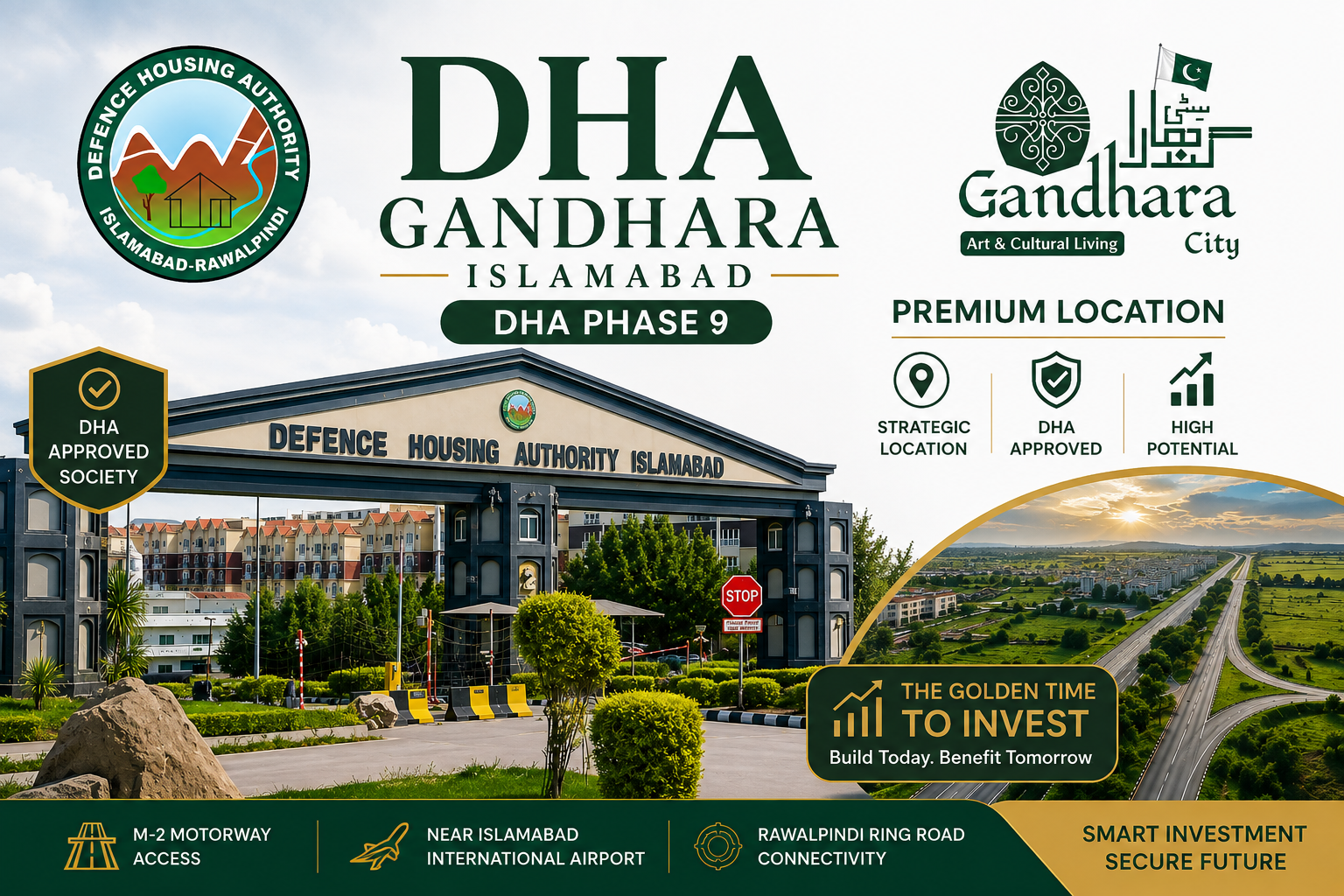 DHA Gandhara Islamabad Phase 9 investment opportunities with premium location and major road connectivity